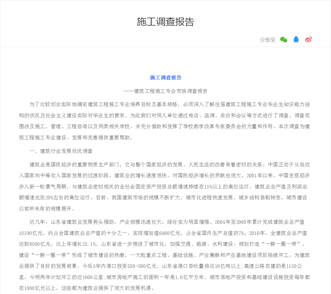 施工调查报告