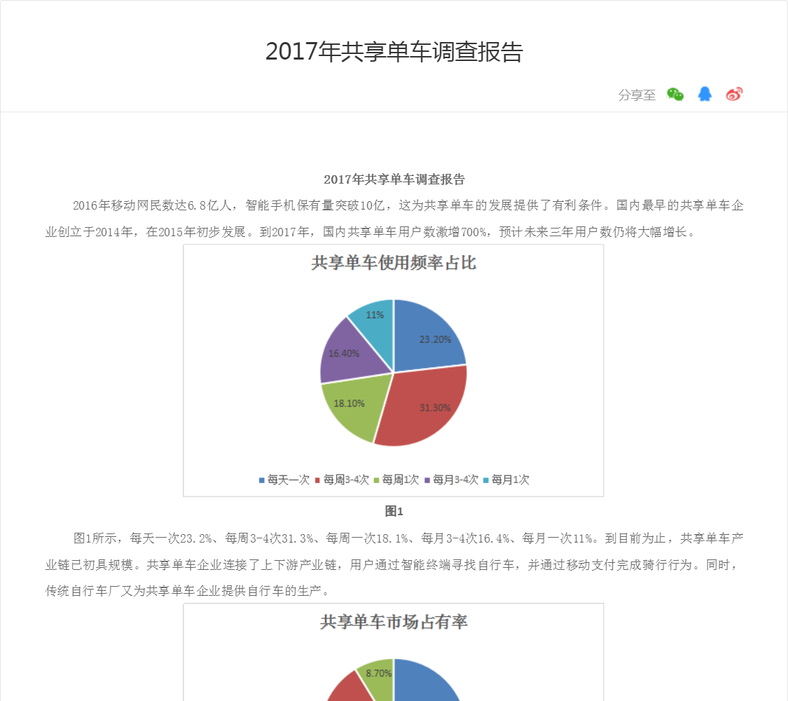 2017年共享单车调查报告